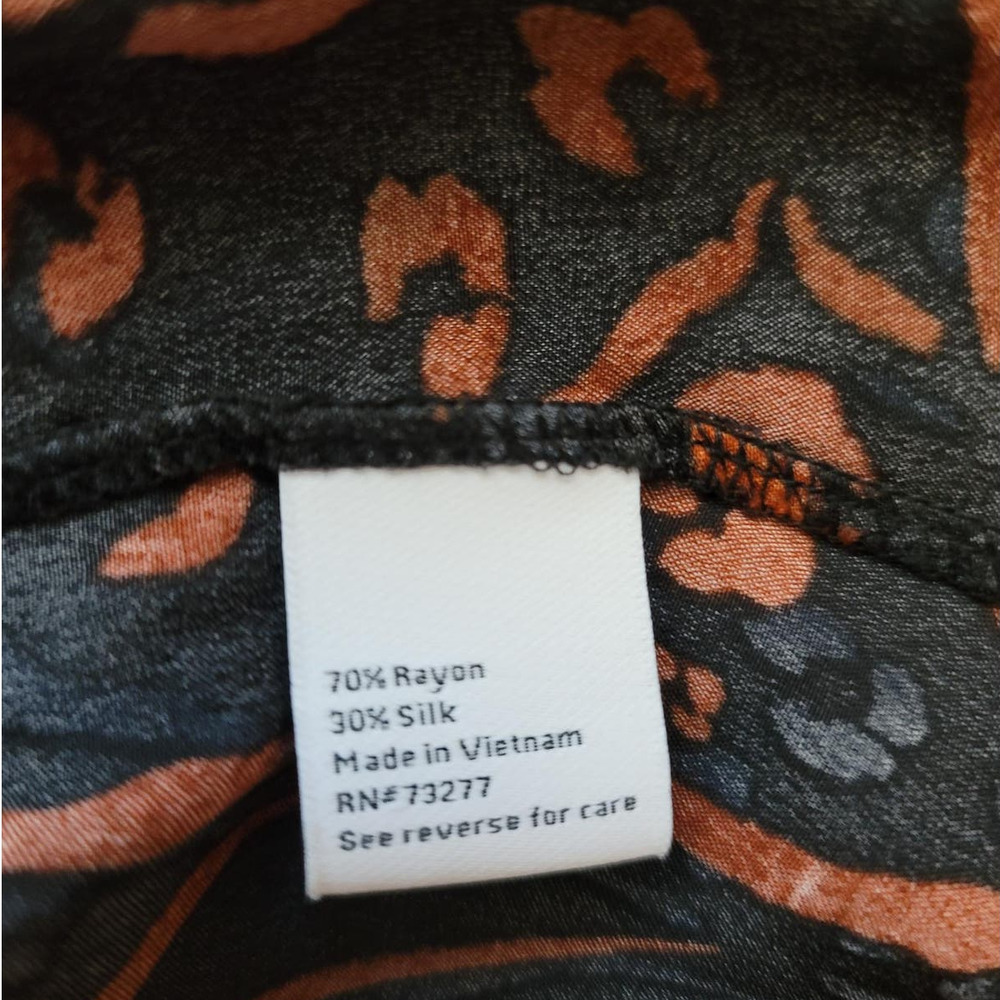 Nine West Silk Blend Slip Camisole Animal Print Women Large - Picture 4 of 7
